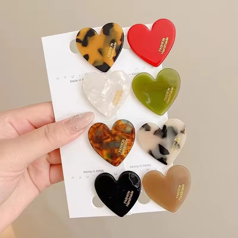 Mengapa Memilih Pelajar Acetate Simple Heart Hairpins Klip Rambut Untuk Gaya Harian?