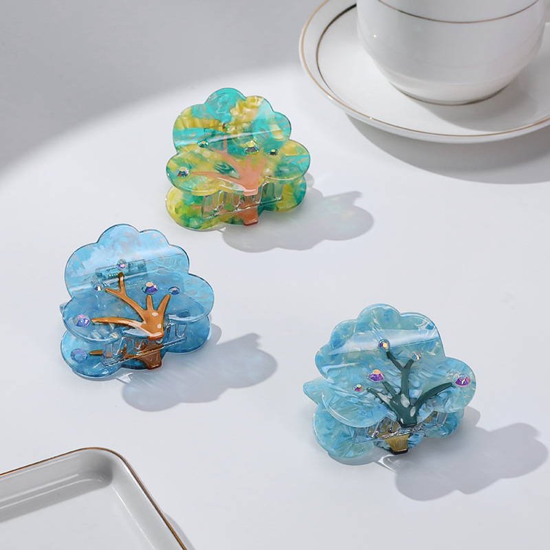 5.3cm Colorfl Tree Acetate Hiar Clips Accessories Hair for Women Girls