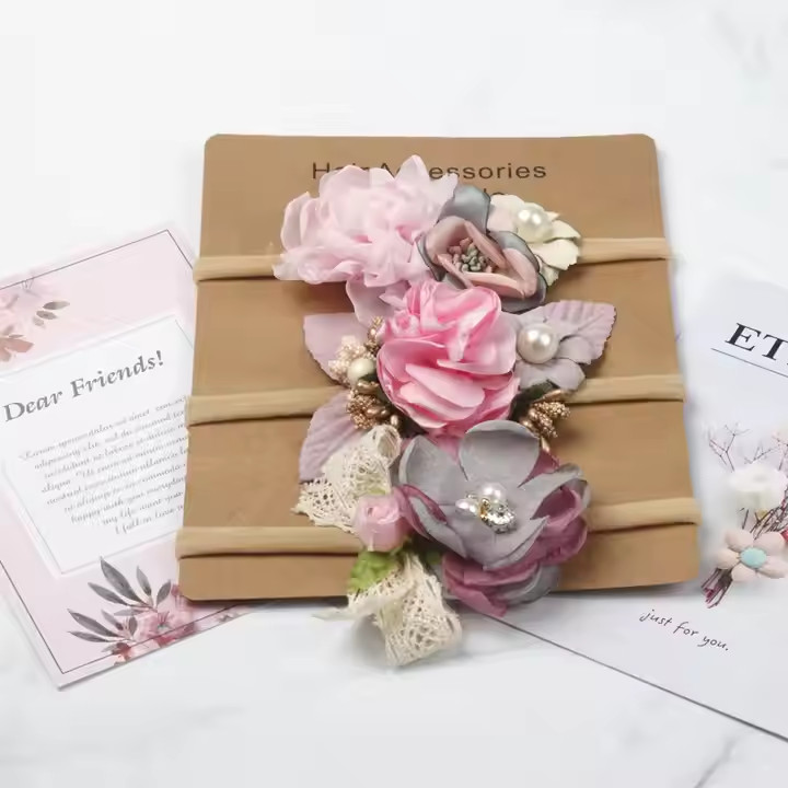 Kanak -kanak nilon kanak -kanak band rambut elastik bayi baru lahir bayi perempuan buatan ikat kepala